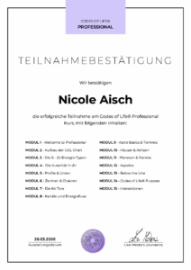 Codes of Life_certificate_Nicole_Aisch