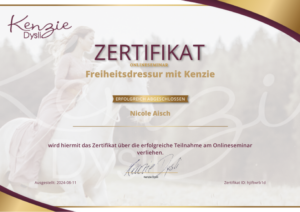 Zertifikat-Freiheitsdressur mit Kenzie Nicole Aisch - 2024-08-11