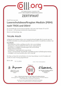 Zertifikat Laserschutzbeauftragter Medizin